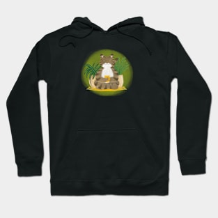 Cute yoga cat drinking tea Hoodie